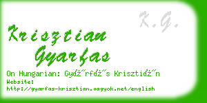 krisztian gyarfas business card